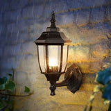 Hex Garden Wall Lamp Waterproof Outdoor Wall Light Corridor Courtyard Balcony Lamp Black - Extra Image