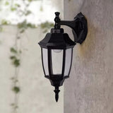 Hex Garden Wall Lamp Waterproof Outdoor Wall Light Corridor Courtyard Balcony Lamp Black