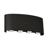 Up and Down Lights 8W 4000K Black Frame 8 Lamp Beads IP65 Waterproof LED Wall Lights for Bedroom Office Hotel - Front View