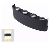 Up and Down Lights 8W 4000K Black Frame 8 Lamp Beads IP65 Waterproof LED Wall Lights for Bedroom Office Hotel