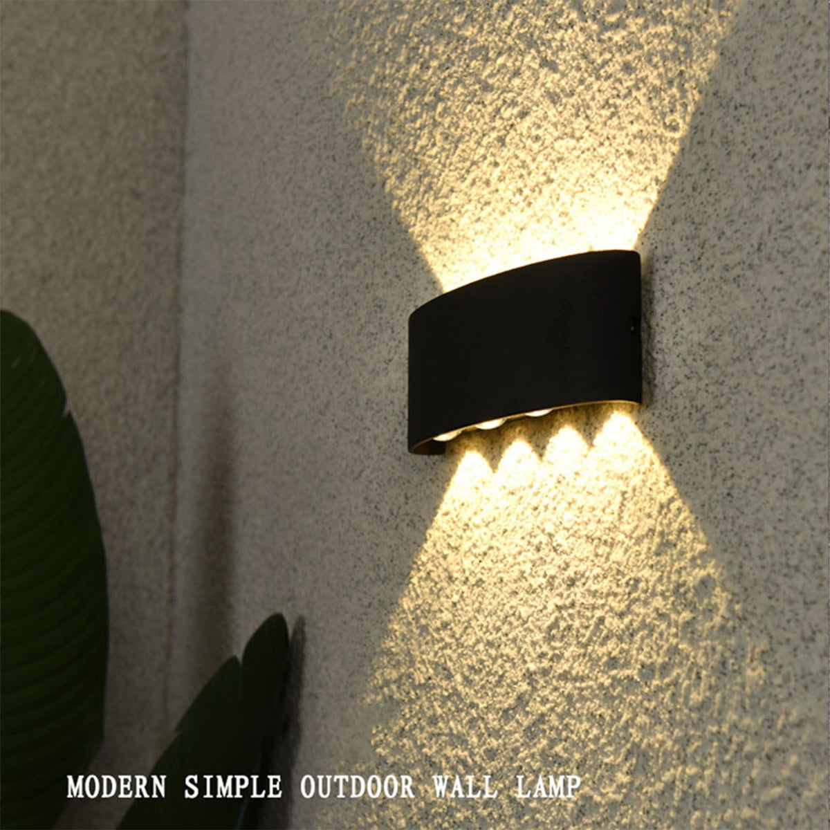 Up and Down Lights 8W 4000K Black Frame 8 Lamp Beads IP65 Waterproof LED Wall Lights for Bedroom Office Hotel