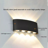 Up and Down Lights 8W 4000K Black Frame 8 Lamp Beads IP65 Waterproof LED Wall Lights for Bedroom Office Hotel - Extra Image