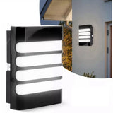 Patio Wall Light Plastic Housing Waterproof Low Power Consumption LED 6500K Wall Mounted Lamp - Side View