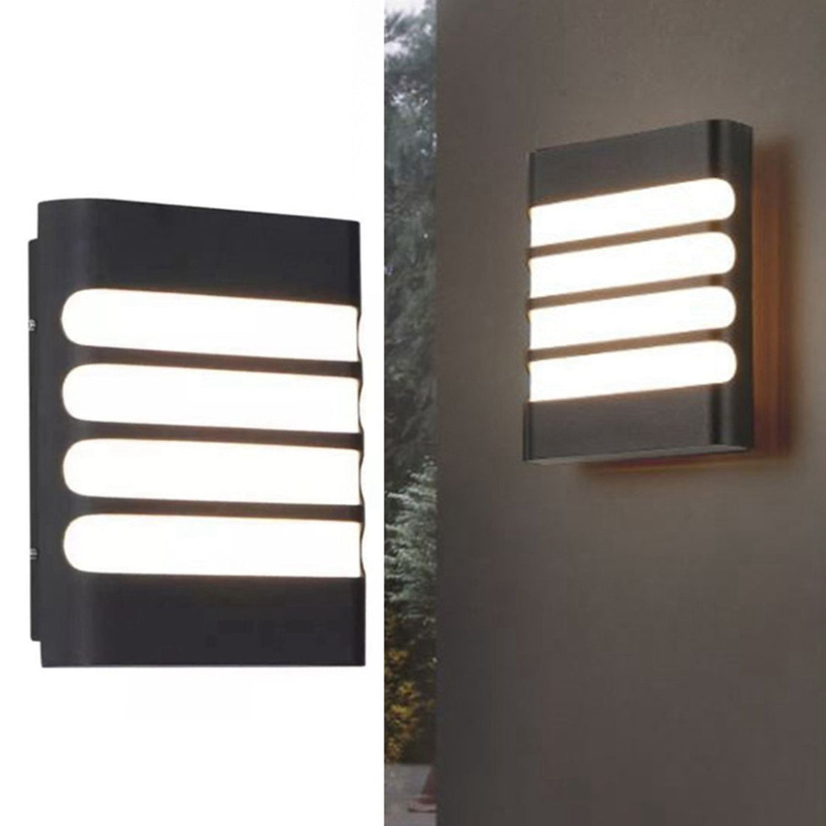 Patio Wall Light Plastic Housing Waterproof Low Power Consumption LED 6500K Wall Mounted Lamp