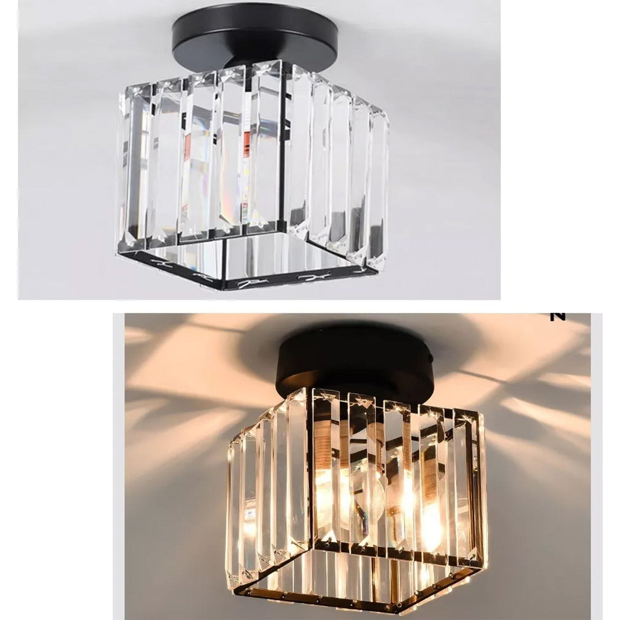 Ceiling Light Shade Lampshade Lamp Cover Simple Elegant Style Home Decoration for Room Square Without Bulb