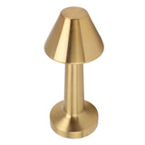 LED Table Lamp 3W 3 Colors Stepless Dimming USB Rechargeable Cordless LED Bedside Light Gold