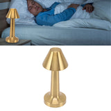 LED Table Lamp 3W 3 Colors Stepless Dimming USB Rechargeable Cordless LED Bedside Light Gold