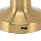 LED Table Lamp 3W 3 Colors Stepless Dimming USB Rechargeable Cordless LED Bedside Light Gold - Extra Image