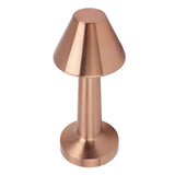 LED Table Lamp 3W 3 Colors Stepless Dimming USB Rechargeable Cordless LED Bedside Light Rose Gold