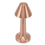 LED Table Lamp 3W 3 Colors Stepless Dimming USB Rechargeable Cordless LED Bedside Light Rose Gold - Top-Down View