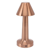 LED Table Lamp 3W 3 Colors Stepless Dimming USB Rechargeable Cordless LED Bedside Light Rose Gold - 45-Degree Angle