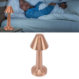LED Table Lamp 3W 3 Colors Stepless Dimming USB Rechargeable Cordless LED Bedside Light Rose Gold