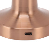 LED Table Lamp 3W 3 Colors Stepless Dimming USB Rechargeable Cordless LED Bedside Light Rose Gold - Extra Image
