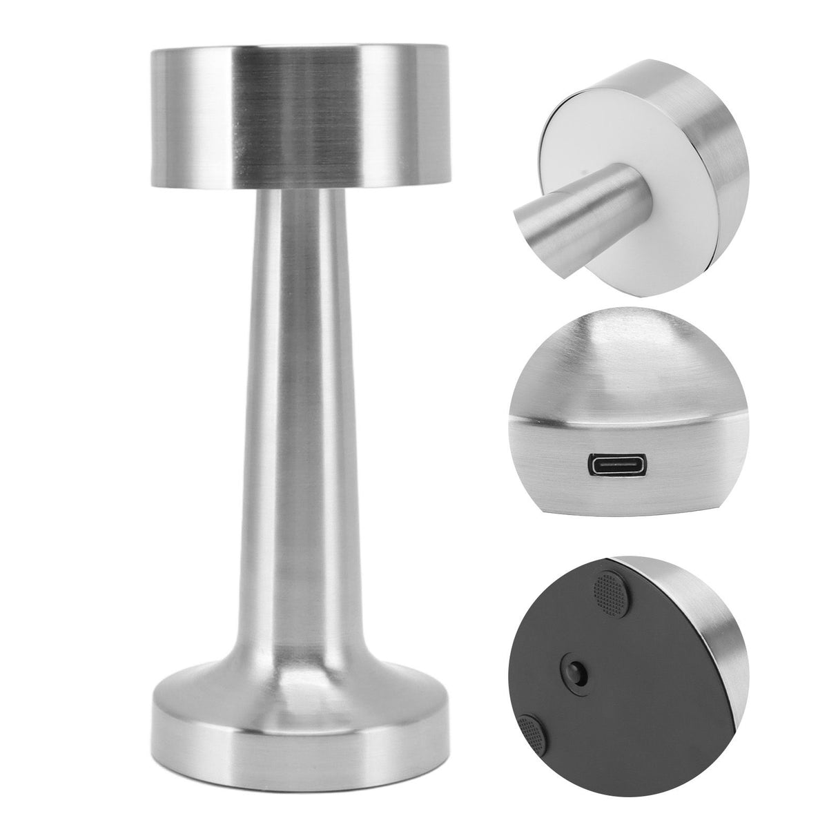 Cordless Table Lamp 3 Gear Dimming Portable Rechargeable 1800mAh Battery Bar Mood Light for Home