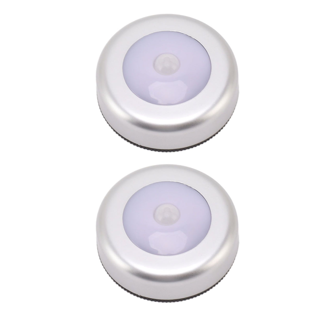 Motion Sensor Night Light Eye Protection Round Small LED Induction Lamp for Closet Drawer Bed Bottom 2pcs White Light