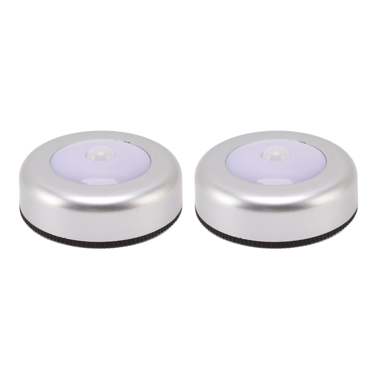 Motion Sensor Night Light Eye Protection Round Small LED Induction Lamp for Closet Drawer Bed Bottom 2pcs White Light