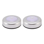 Motion Sensor Night Light Eye Protection Round Small LED Induction Lamp for Closet Drawer Bed Bottom 2pcs White Light
