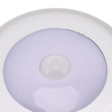 Motion Sensor Night Light Eye Protection Round Small LED Induction Lamp for Closet Drawer Bed Bottom 2pcs White Light
