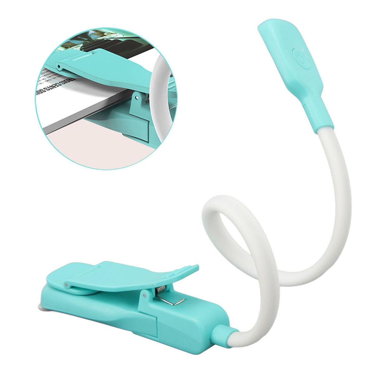 Book Light USB Charging LED Lamp 3 Color Temperature Stepless Dimming Clamp Base Reading Light