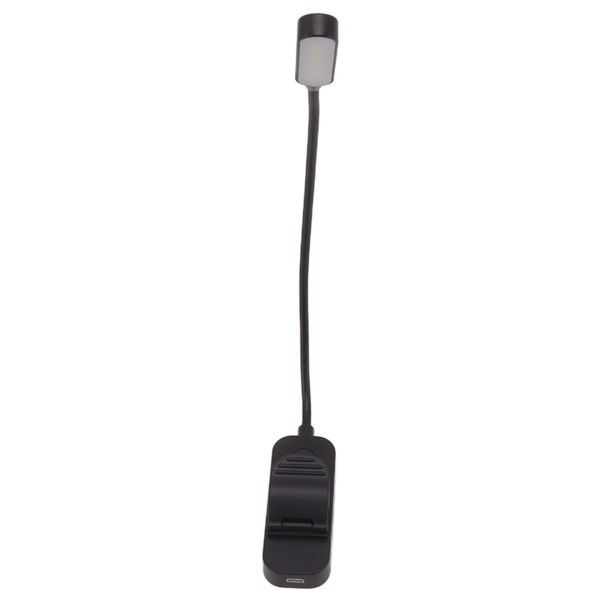 Book Light USB Rechargeable Blocking Reading Clip On Lamp 3 Brightness Stepless Dimming 8 LED Eye Care Sleep Aid Black
