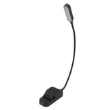 Book Light USB Rechargeable Blocking Reading Clip On Lamp 3 Brightness Stepless Dimming 8 LED Eye Care Sleep Aid Black - Side View