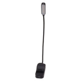 Book Light USB Rechargeable Blocking Reading Clip On Lamp 3 Brightness Stepless Dimming 8 LED Eye Care Sleep Aid Black