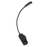 Book Light USB Rechargeable Blocking Reading Clip On Lamp 3 Brightness Stepless Dimming 8 LED Eye Care Sleep Aid Black
