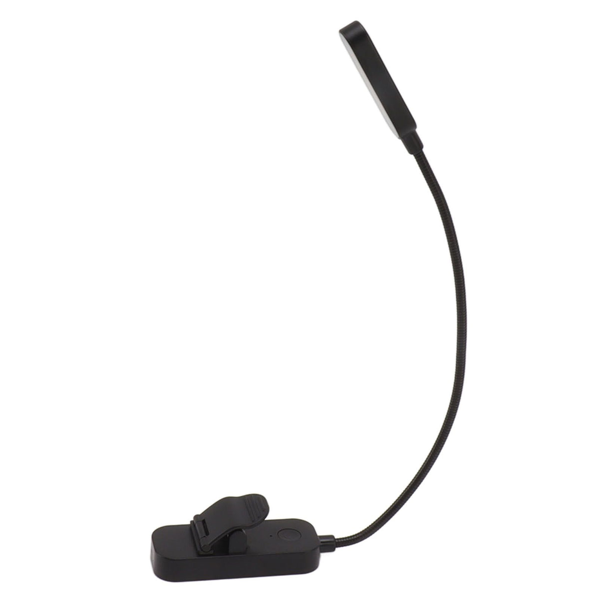 Book Light USB Rechargeable Blocking Reading Clip On Lamp 3 Brightness Stepless Dimming 8 LED Eye Care Sleep Aid Black