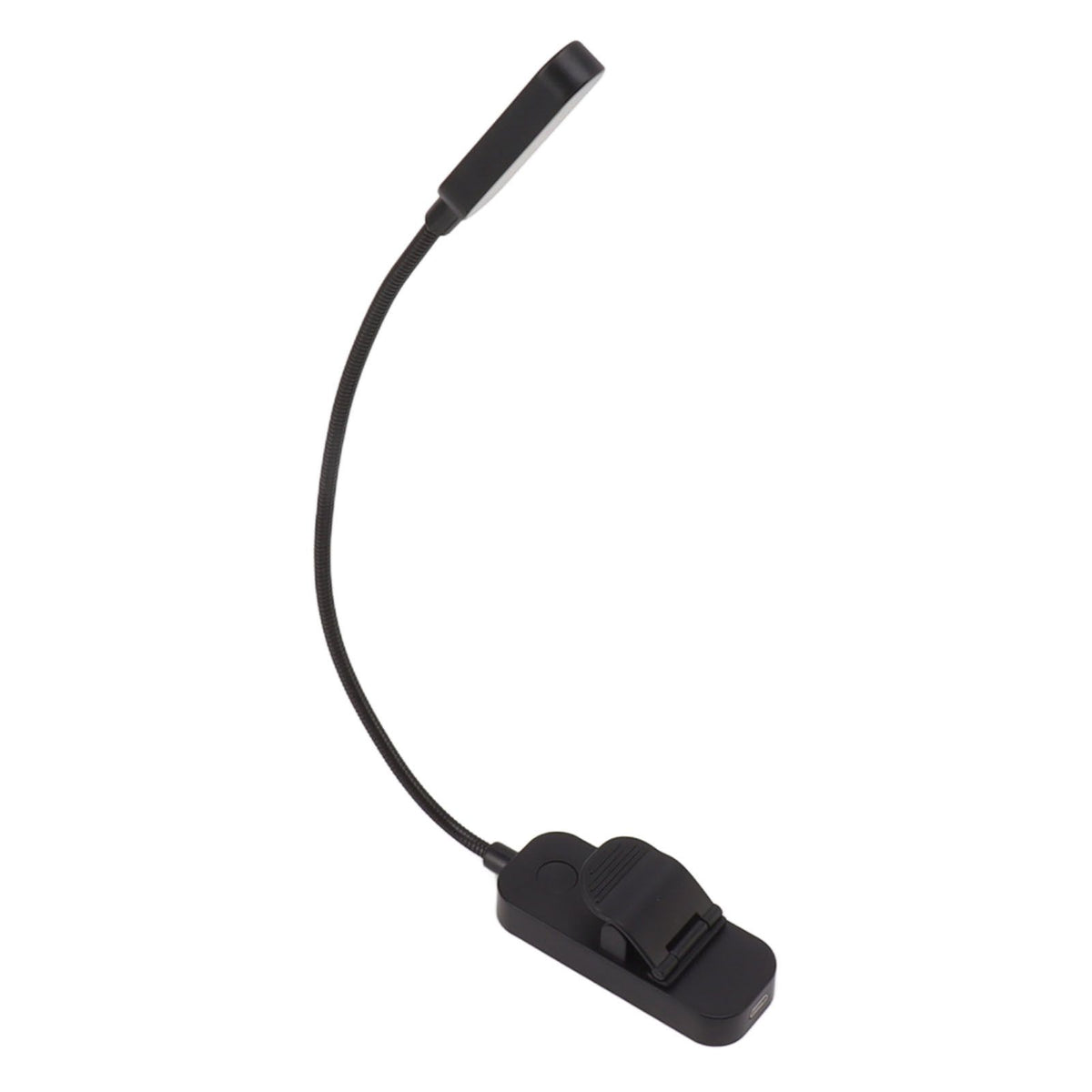 Book Light USB Rechargeable Blocking Reading Clip On Lamp 3 Brightness Stepless Dimming 8 LED Eye Care Sleep Aid Black