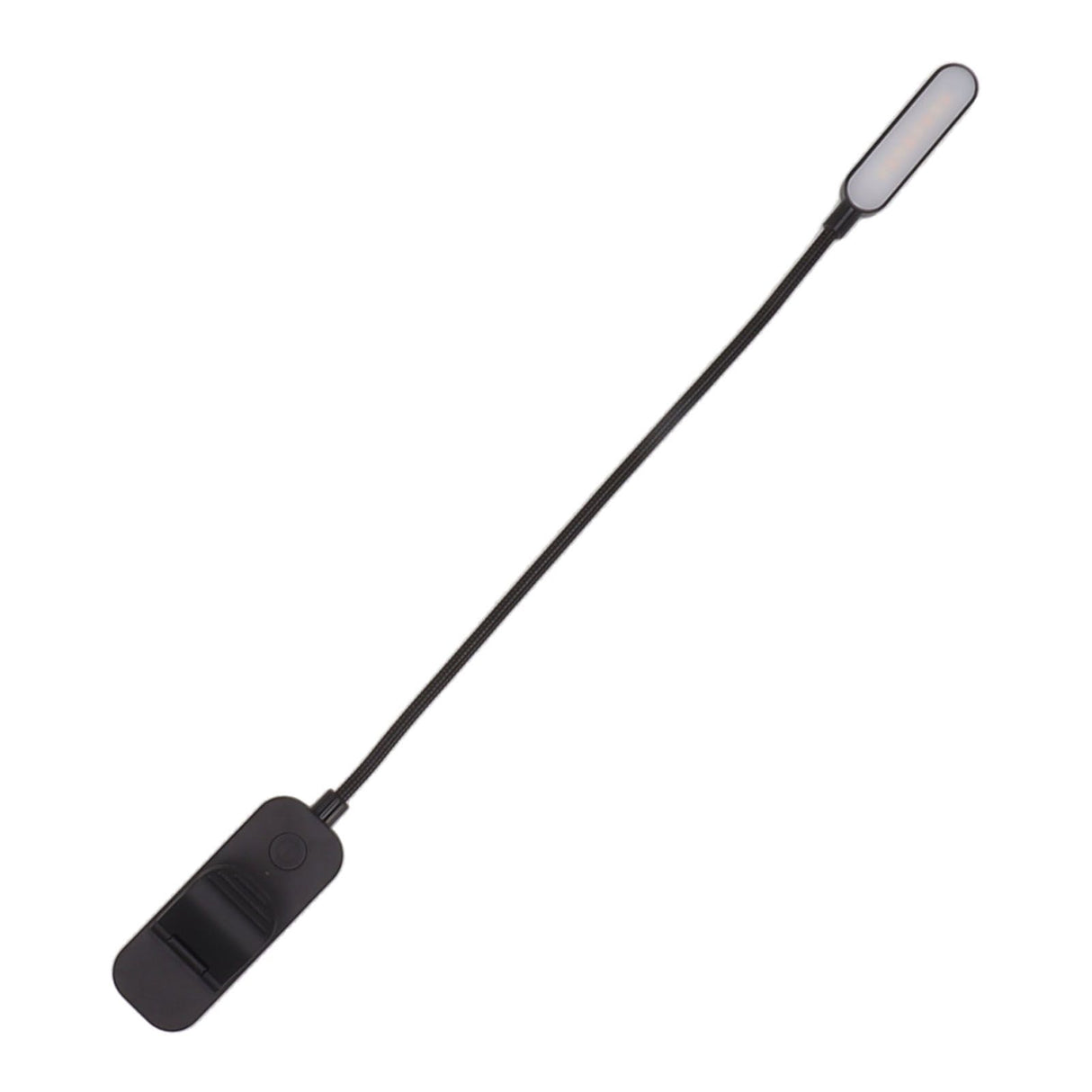 Book Light USB Rechargeable Blocking Reading Clip On Lamp 3 Brightness Stepless Dimming 8 LED Eye Care Sleep Aid Black