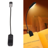 Book Light USB Rechargeable Blocking Reading Clip On Lamp 3 Brightness Stepless Dimming 8 LED Eye Care Sleep Aid Black