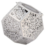 LED Solar Powered Lantern Light IP44 Waterproof Silver Polygon Decorative Solar Hanging Lantern Light for Outdoor Garden - Extra Image