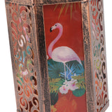 Garden Hanging Lights Waterproof LED Decorative Lighting Hexagonal Bird Pattern Lantern for Home Courtyard