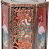 Garden Hanging Lights Waterproof LED Decorative Lighting Hexagonal Bird Pattern Lantern for Home Courtyard