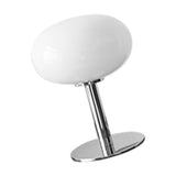 Bedside Table Lamp Iron Base Cute Shape Simple Modern Elegant Nightstand Lamp for Home USB Button Switch White - Front View