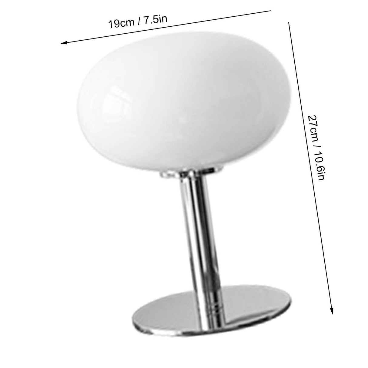 Bedside Table Lamp Iron Base Cute Shape Simple Modern Elegant Nightstand Lamp for Home USB Button Switch White