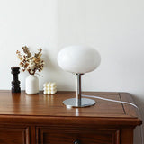 Bedside Table Lamp Iron Base Cute Shape Simple Modern Elegant Nightstand Lamp for Home USB Button Switch White - 45-Degree Angle