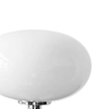 Bedside Table Lamp Iron Base Cute Shape Simple Modern Elegant Nightstand Lamp for Home USB Button Switch White - Close-Up Angle