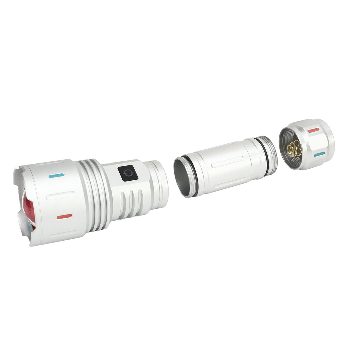 LED Flashlight 10000 Luminous Flux 5 Modes USB Type C Charge Waterproof Camping Flashlight for Hiking Travel Emergency