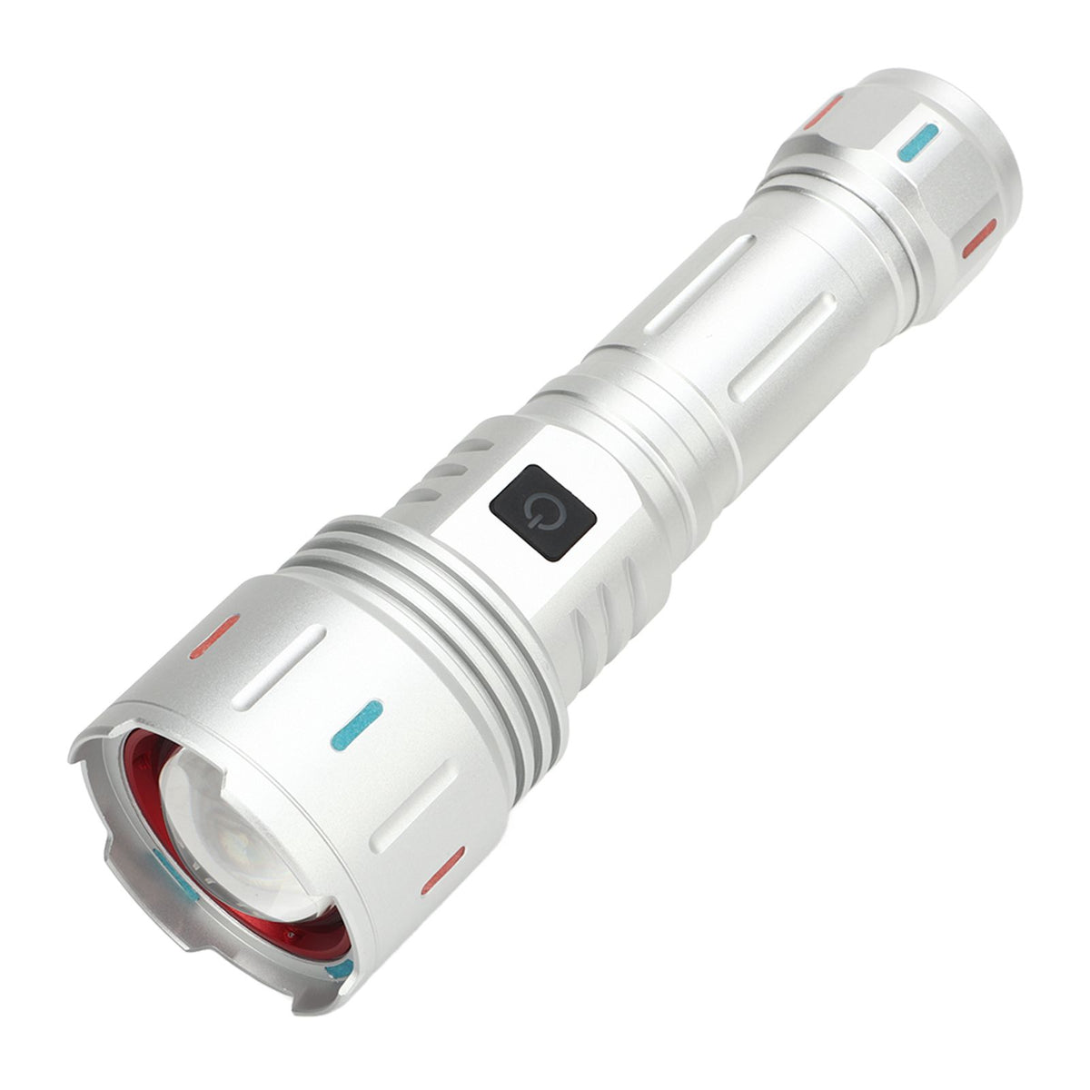 LED Flashlight 10000 Luminous Flux 5 Modes USB Type C Charge Waterproof Camping Flashlight for Hiking Travel Emergency