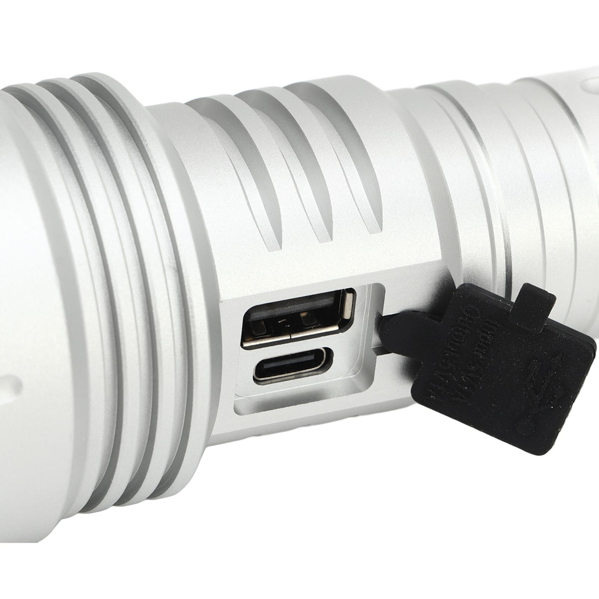 LED Flashlight 10000 Luminous Flux 5 Modes USB Type C Charge Waterproof Camping Flashlight for Hiking Travel Emergency