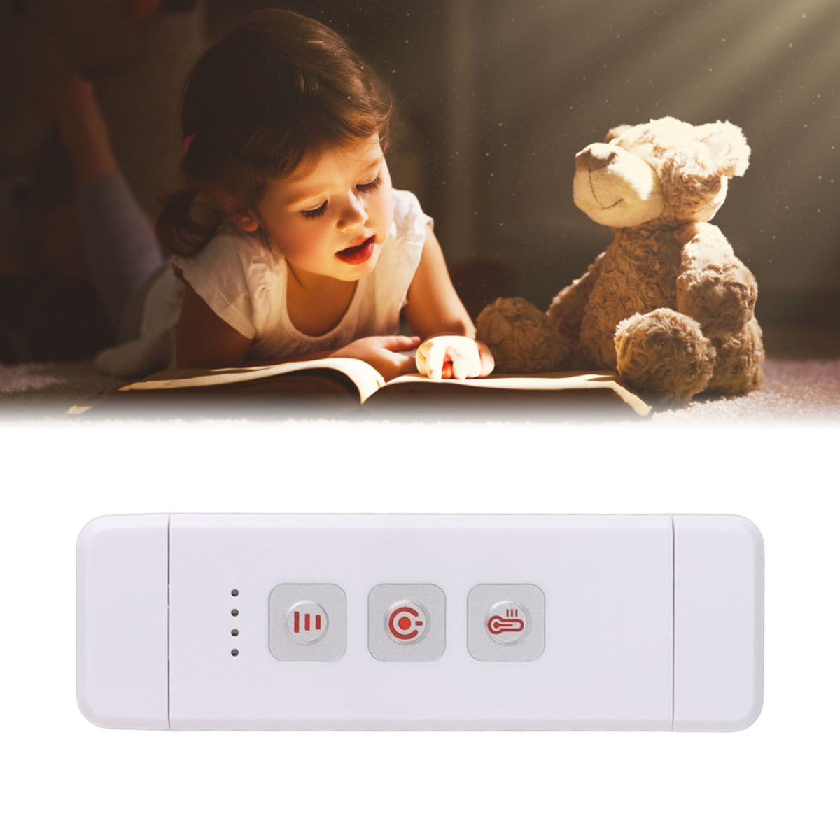 Clip On Book Light Multipurpose Ultrathin Mini 3 Levels Brightness USB Rechargeable Book Reading Light White
