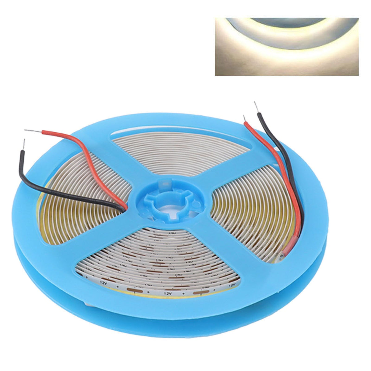 12V COB LED Flexible Strip Light Self Adhesive 90 CRI Flexible Uniform LED Tape Lamp 110LM 5m 4000K Neutral Light