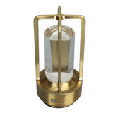 Cordless Table Lamp 3 Colors Stepless Dimming LED Table Lamp Rechargeable Touch Lamp Bedside Nightstand Lamp Gold - Top-Down View