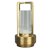 Cordless Table Lamp 3 Colors Stepless Dimming LED Table Lamp Rechargeable Touch Lamp Bedside Nightstand Lamp Gold - Rear View