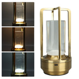 Cordless Table Lamp 3 Colors Stepless Dimming LED Table Lamp Rechargeable Touch Lamp Bedside Nightstand Lamp Gold - Extra Image