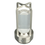 Cordless Table Lamp 3 Colors Stepless Dimming LED Table Lamp Rechargeable Touch Lamp Bedside Nightstand Lamp Silver - 45-Degree Angle