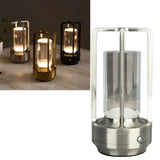 Cordless Table Lamp 3 Colors Stepless Dimming LED Table Lamp Rechargeable Touch Lamp Bedside Nightstand Lamp Silver - Extra Image