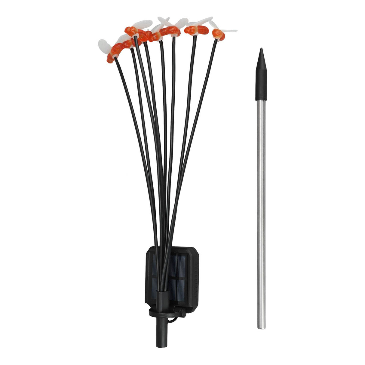 Outdoor Solar Lamp Waterproof LED Light Bee Design Decorative Light for Garden Patio Warm Light