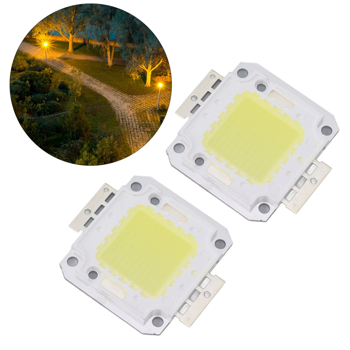 2 Pieces 100W COB LED Light Chip 9600LM 6000K LED Light Chip Beads for LED Casting Light 32‑36V